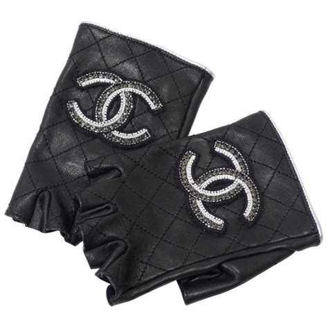 replica chanel leather gloves|chanel fingerless leather gloves.